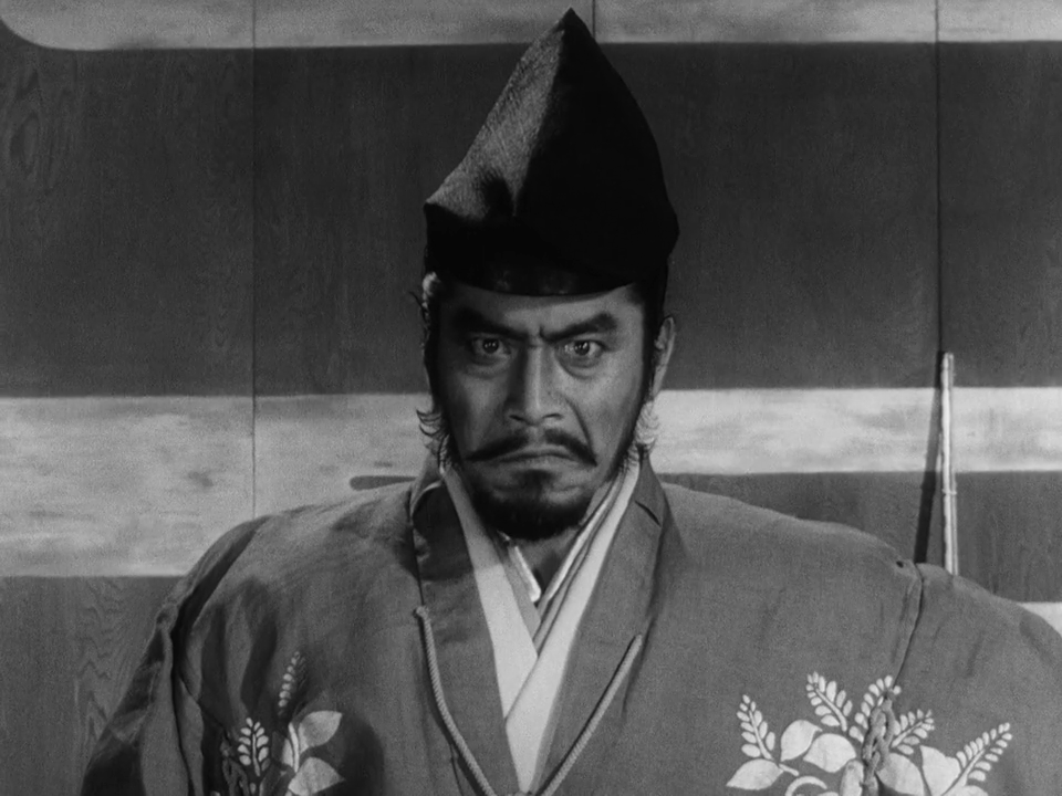Mifune staring at the camera
